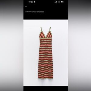 Zara Striped Crochet Dress